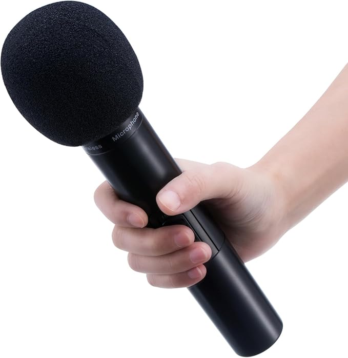 Mudder 5 Pack Foam Mic Cover Handheld Microphone Windscreen (5 Pack) | Fits Handheld Mics, Microphone Pop Filter,Microphone Muffler,Foam Microphone Cover, Snug Fit Ball Shape - Image 6