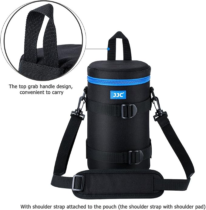 JJC Deluxe Lens Case Pouch Bag for Camera Lens Below 4.3" x 8.8"(D x L) | for Canon EF 100-400mm f4.5-5.6L IS USM/EF 70-200mm f2.8L, RF 600mm f11, Nikon AF 80-200mm f2.8D/AF-S 70-200mm f2.8G Lens - Image 6