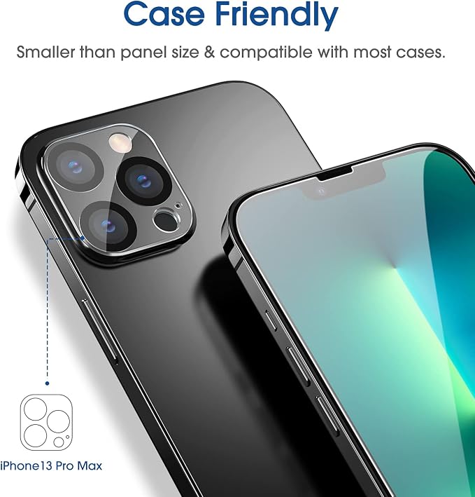 amFilm OneTouch for iPhone 13 Pro Max 6.7'' Screen Protector Tempered Glass | Auto-Alignment 30s Install with Camera Lens Protector, Bubble Free, Scratch & Drop Protection, HD Clear[2+2 Pack] (13PM-6.7') - Image 5