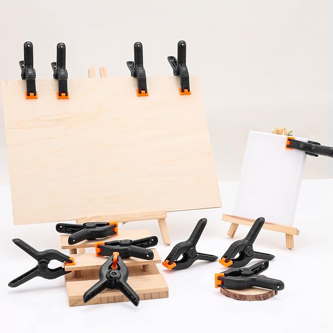 20 Pack 4.5 inch Plastic Spring Clamps, Backdrop Clips | Black Heavy Duty Clips, Woodworking Clamps, Plastic Clamps for Crafts, Backdrop Stand, Woodworking, Photography - Image 7
