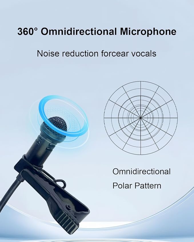 2-Pack Lavalier Microphone for DJI MIC 1/2 & Rode Wireless GO II | 3.5mm TRS Omnidirectional Lapel Mics with 1.5m Cable, Clear Sound Pickup, Ideal for Vlogging, Live Streaming, Interviews - Image 3
