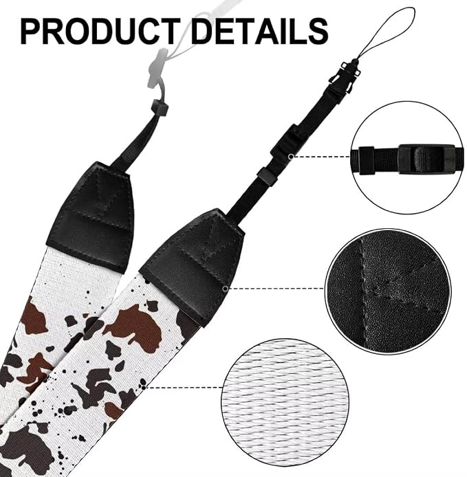 Coldinair Black Adjustable Camera Strap Universal Neck & Shoulder Soft Padded Strap for All DSLR Cameras,Binoculars - Image 7