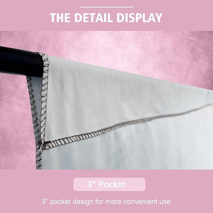 Abstract Photography Backdrop for Photoshoot 6x8ft,Light Pink,No Stand | Professional,Polyester Fabric,Roller Pocket on Top,Vintage Portrait Photo Props Booth Background,Photoshoot Studio - Image 5