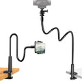 Webcam Stand for Desk, Flexible Gooseneck Webcam Mount Holder Arm with Phone Holder, Web Cam Stand Computer Camera Desk Mount for Logitech C922 C930e C920S C920 C615 C960 C920x BRIO 4K NexiGo N60 by Unknown