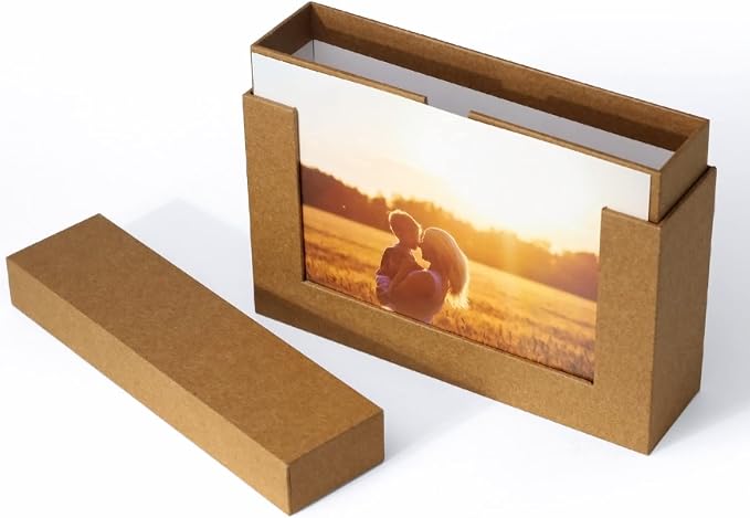 Cardboard Photo Boxes 5x7 For Pictures, Family Photos Storage Box Set, Photo Album Box Archival For Couple Photos, Postcards Box (2 pack) - Image 2