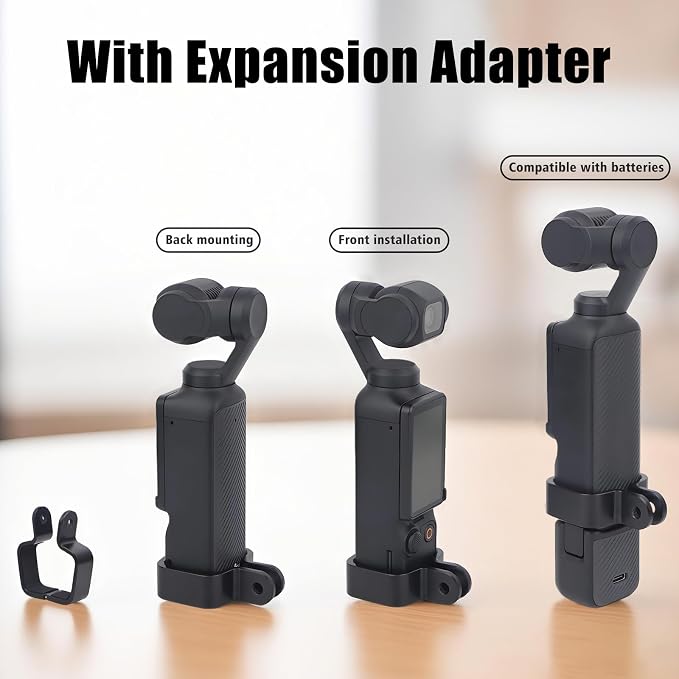 Cold Shoe Mount Expansion Adapter for DJI Osmo Pocket 3,Ajustable 360°Ball Head for DSLR Hot Shoe Mount,Vlogging and Dual Camera Setup - Image 2