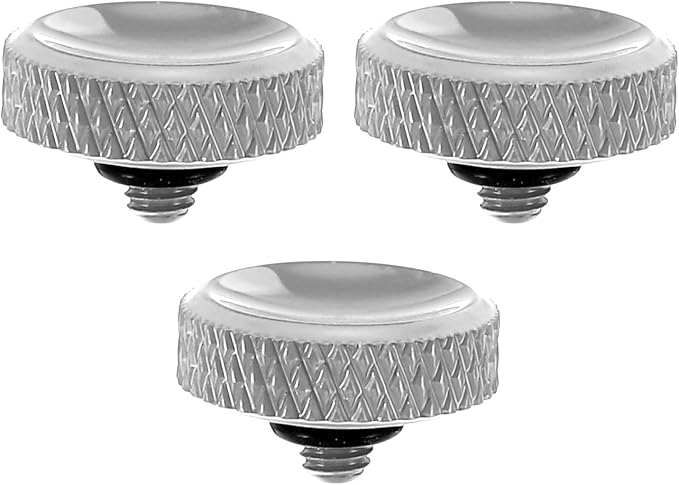 PATIKIL Camera Shutter Button, 3 Pack Soft Shutter Release Button Pure Copper Camera Button Carved Suitable for Nikon for Fujifilm for Leica DSLR/SLR Camera, Silver by PATIKIL