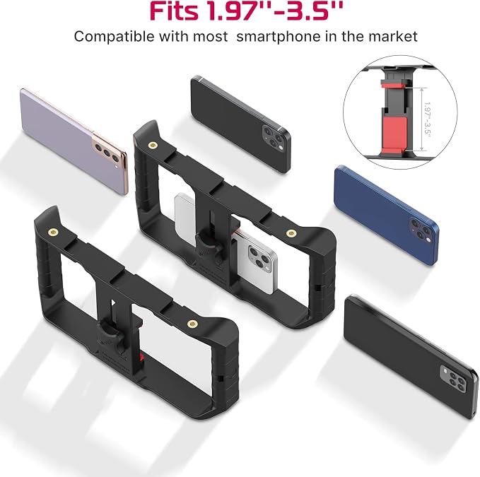 ULANZI U Rig Pro Smartphone Video Rig, Filmmaking Vlogging Case Phone Video | Stabilizer Grip Tripod Mount for Videomaker Film-Maker Video-grapher with Cold Shoe Mount for iPhone Samsung and More - Image 4