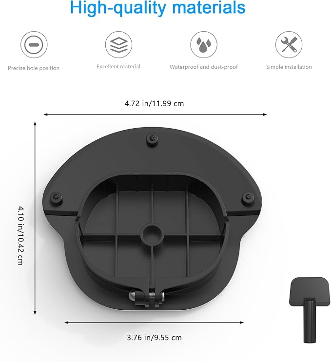 Sun Rain Shade Camera Cover Compatible with R-ing Floodlight Cam Wired Pro, for R-ing Floodlight Outdoor Weather-Resistant Rain Shield Accesorios (Black) - Image 2