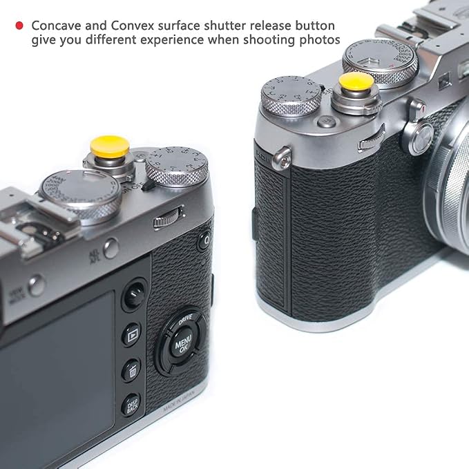 Yellow Metal Soft Shutter Release Button | Delicate Camera Shutter Button 11mm Concave 10mm Convex Surface(2 Pack) - Image 8
