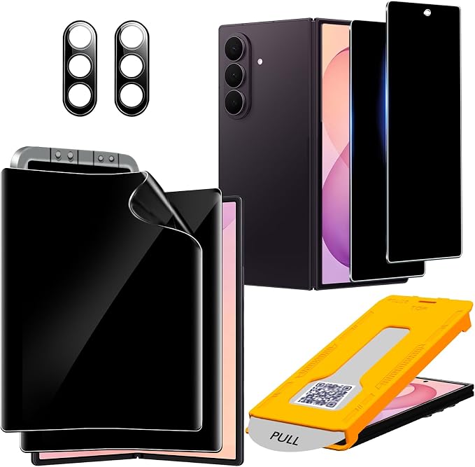 Ferilinso Inside Privacy Screen Protector for Samsung Galaxy Z Fold 8 Ultra | 2 Pack, 9H+ Tempered Glass Back&Camera Lens Protectors, Military-Grade Shatterproof, Case Friendly, Easy Installation by Ferilinso