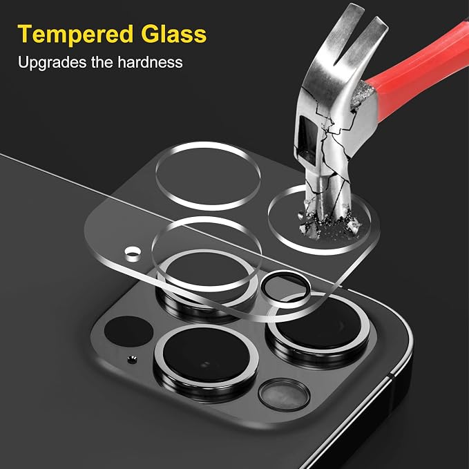 Camera Lens Protector (3 Pack) Compatible with iPhone 14 Pro 6.1"&iPhone 14 Pro Max 6.7" Camera Lens Cover Protection, HD Clear Anti-Scratch - Image 3