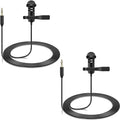 2-Pack Lavalier Microphone for DJI Mic 2 & Rode Wireless Pro Transmitters | Omnidirectional Lav Lapel Wearable Mic for Vlog Interview Streaming Lectures Broadcasters by weishan