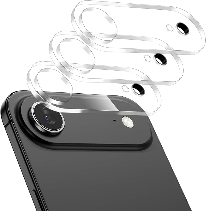 imluckies 3 Pack for iPhone 17 Air 6.5" Camera Lens Protector, HD Clear Tempered Glass Camera Accessories, 9H Hardness Anti-Scratch Screen Cover, Case Friendly[Not Affect Night Shots] by imluckies