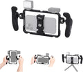 Nitze Smartphone Cage Universal Phone Video Rig - T-MP01B | Ergonomic Side Handles, Adjustable Cellphone Clamp, 5 Built-in Cold Shoes, For Vlogger and Videographer by Nitze