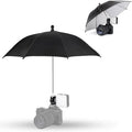 Upgrade Camera Hot Shoe Umbrella Sunshade with 3 Level Height Adjustable | with Extra Cold Shoe Mount,360°Adjustable,Rain Cover Protector Sunshade for Canon Sony Nikon Fuji DSLR & Mirrorless Cameras by Kiorafoto