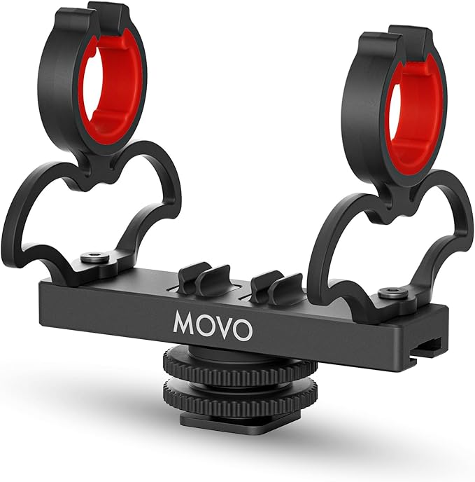 Movo SM6 Ultraflex Premium Shockmount for Shotgun Microphones – Compatible with Rode NTG Series, Sennheiser MKE600, Audio-Technica AT875R, and More by Movo
