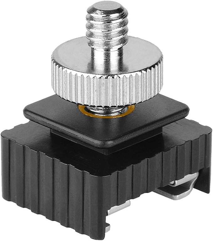 Flash Shoe Mount Adapter to 1/4 Thread Hole with 1/4"-20 Male Tripod Screw Adapter for Light Stands Umbrella Holder Flash Bracket, Strong and Solid - Image 8