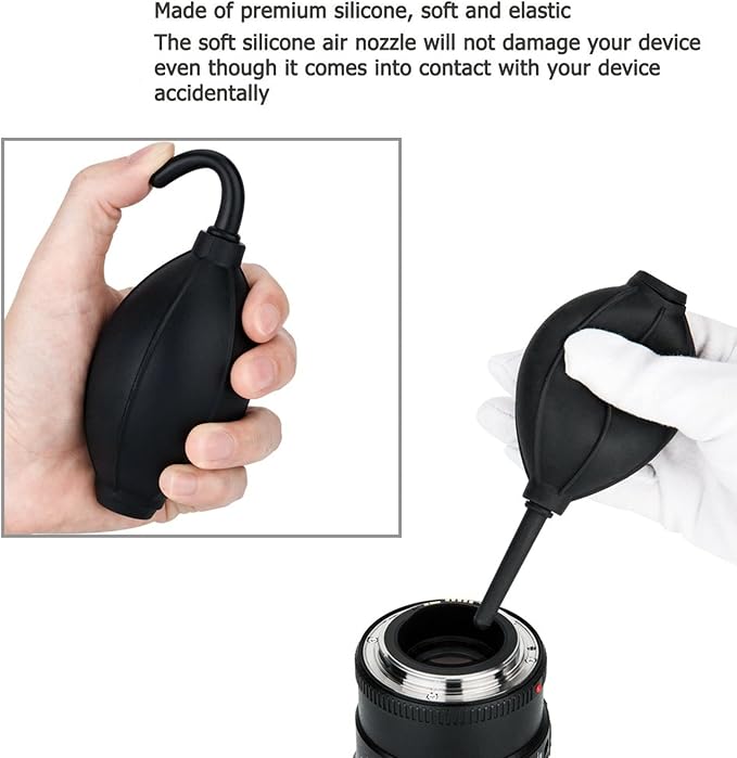 JJC Soft & Elastic Nozzle Air Blower Blaster Cleaner for DSLR Camera CCD CMOS Sensor Lens Filter LCD Comptuter Motherboard Chips PC Internal SSD Graphics Cards Video Card Fan Glasses Alcohol Ink Tool - Image 4