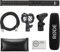 RØDE NTG4 Shotgun Microphone w/Digital Switches Bundled with Universal Shockmount + XLR Microphone Cable + Cleaning Cloth (4 Items) by R%C3%98DE
