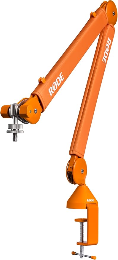 RØDE PSA1+ Professional Studio Arm with Spring Damping and Cable Management (Orange) | Key details: Studio Arm with Spring Damping and Cable Management (Orange) by R%C3%98DE