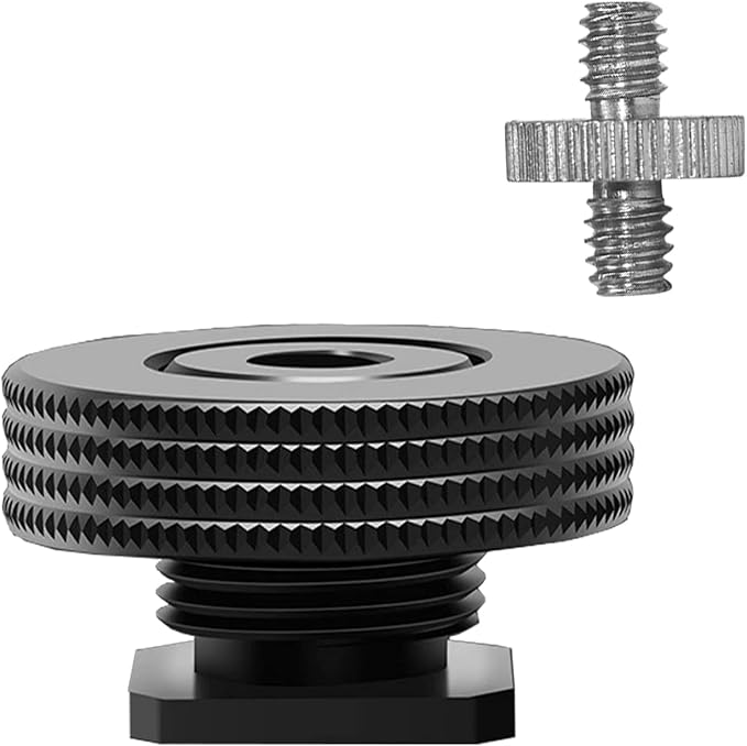 1/4" Female Thread to Hot Shoe Adapter, Atmoshue Hot Shoe Mount Adapter for Magic Arm, Video Light,Monitor by Atmoshue