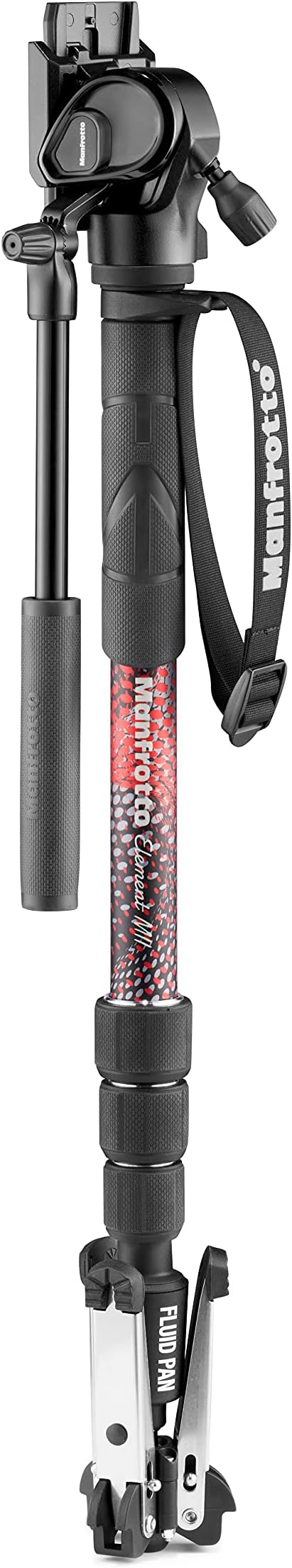 Manfrotto Element MII Video Kit Aluminium Fluid Monopod with Video Head, Slim and Lightweight, Loads up to 4kg, Foldable Fluid Base, 4 Sections, Twist Locks, for mirrorless and DSLR Cameras - Image 6