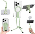 K&F CONCEPT 7mm 59g Magnetic Phone Stand, Foldable Selfie Stick for iPhone | Dual-Sided Magnets Mini Tripod Pocket Cell Phone Stand with Hook, Compatible with iPhone 17-12 Series Android Phones, PT02 by KFCONCEPT
