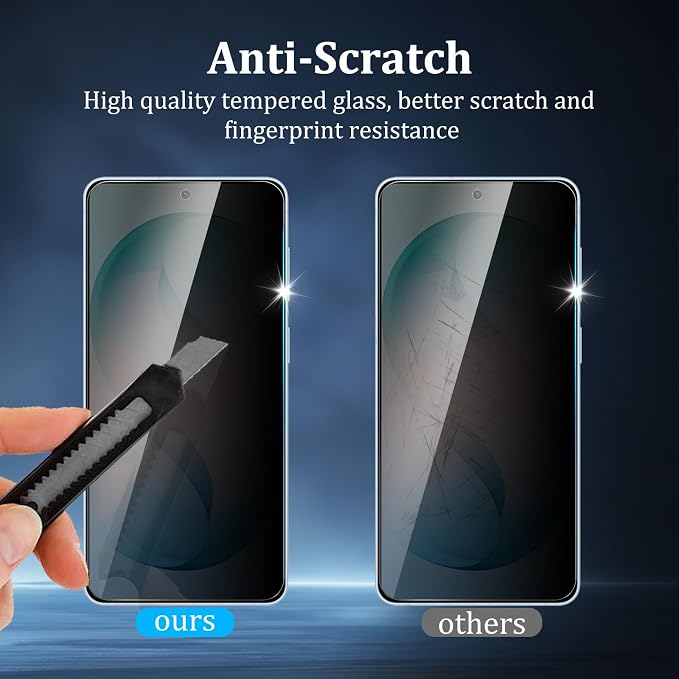 2+2 Pack Privacy Screen Protector for Samsung Galaxy S26 Plus | With Camera Lens Protectors, 9H Tempered Glass, Anti-Spy, Case Friendly - Image 6