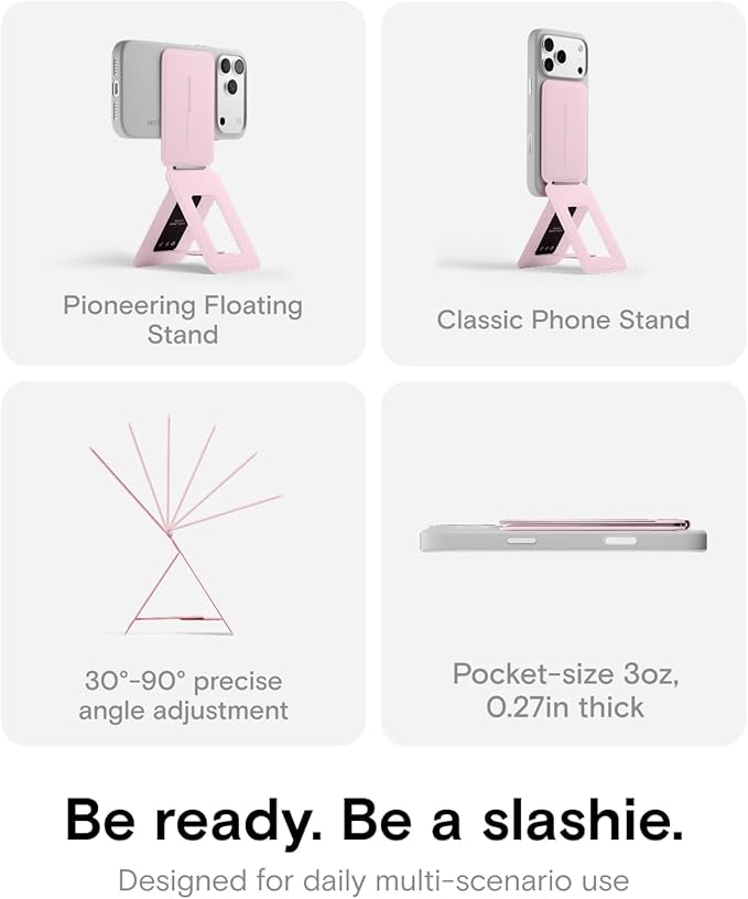 MOFT Phone Tripod Stand, Portable Selfie Stick for iPhone, Mulit-Angle | Pocket Size | Strong Magnets l MOVAS Leather | Magsafe Compatible | Easy to Charge | Stylish |For Content Creators - Image 3