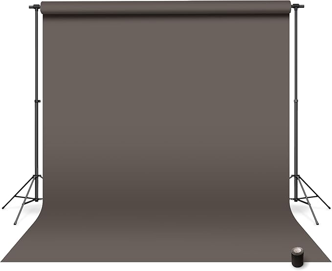 Denny Mfg Seamless Paper Backdrop for Photoshoot, Medium Grey, 107in x 36ft | Photography Backdrop, Matte Finish for Portraits, Product Photos and Video Shoots, with Free Roll Gaffer Tape (2 in x 13 ft) by DennyManufacturing