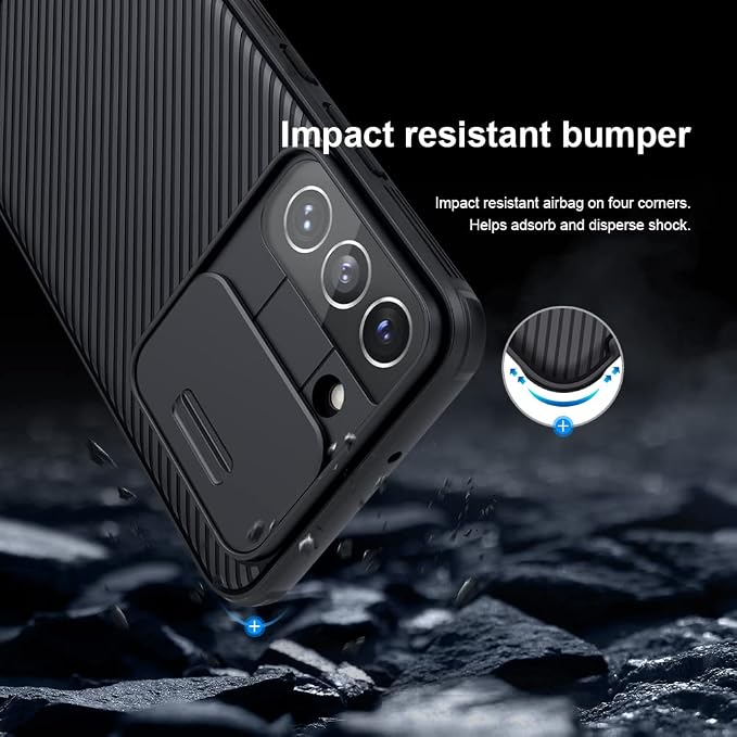 Mangix Galaxy S22 Plus Case with Camera Cover,S22 + Slim Fit Thin Polycarbonate Protective Shockproof Cover with Slide Camera Cover, Upgraded Case for Samsung Galaxy S22 + / Plus (Blue) - Image 6