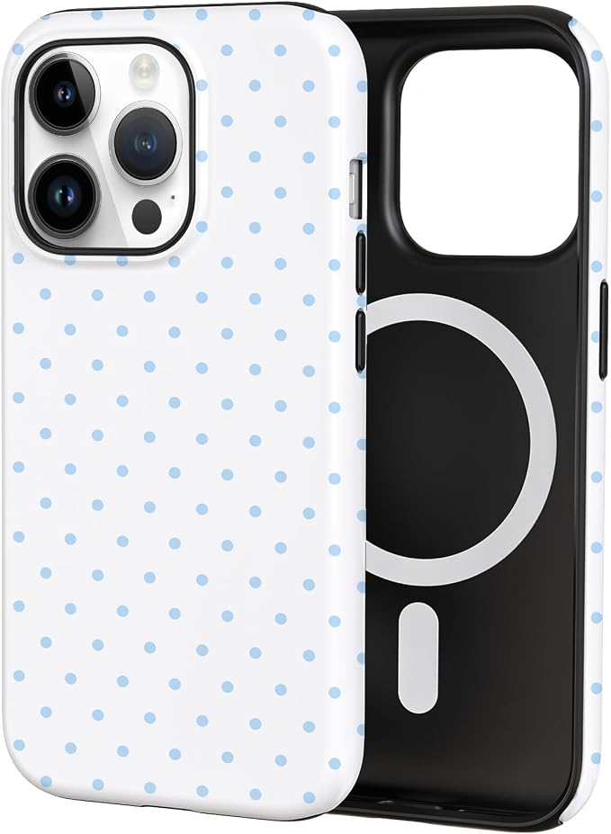 TPU Phone Case for iPhone 13 Pro Max, MagSafe Wireless Charging Compatible, Shockproof Slim Fit Protective Cover with Anti-Yellowing & Raised Camera Protection (Polka dot 3, iPhone 13 Pro Max) by Unknown