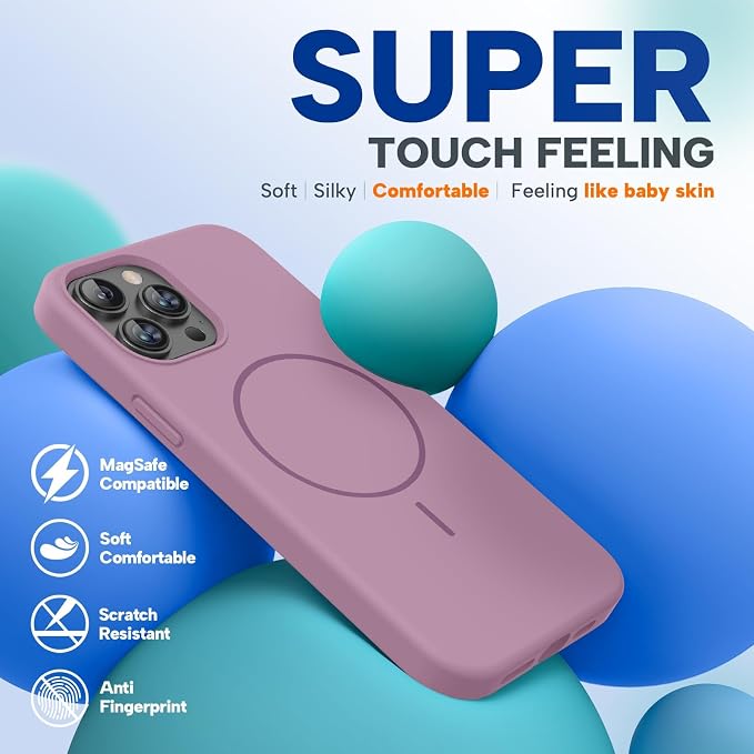 Miracase Silicone for iPhone 12 Pro Max Case, Blackcurrant | Soft Anti-Scratch Microfiber Lining, Premium Silicone Cover Shockproof Drop Protection Phone Case for 12 Pro Max - Image 4