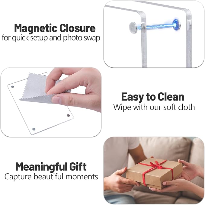 Car Picture Holder 2Pcs Car Picture Frame 4"x3" Acrylic Sun Visor Photo Clip Visor Accessories Photo Display - Image 5