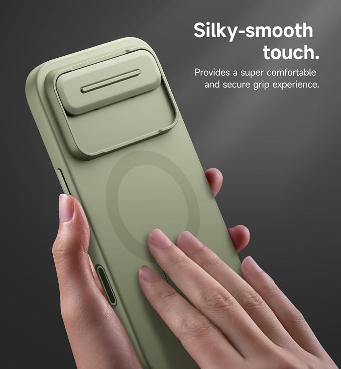 SURITCH for iPhone Air Case with Camera Control Cover, Camera Slide Cover and Adjustable Kickstand, Compatible with MagSafe, Shockproof Bumper Protective Cases for iPhone 17 Air 6.5 Inch, Green - Image 8
