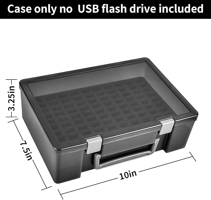 FULLCASE Flash Drive Case USB Memory Stick SD Card Storage Organizer- Holds 104pcs Thumb Drive Electronic Accessories Holder for Sandisk/for Samsung/for Inland/for PNY/for Netac (Gray) | Hard Plastic Thumb Drive Organizer,for Lexar,for JOIOT,for SamDat... - Image 5