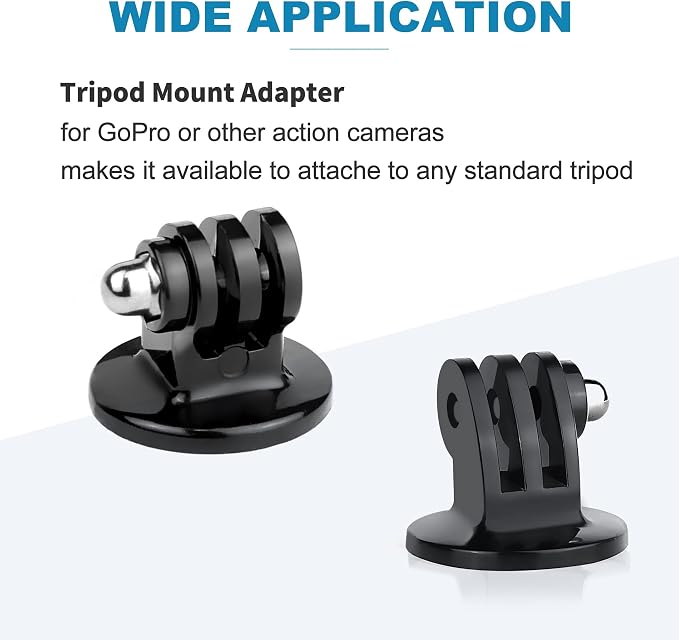 Tripod Mount for GoPro Action Camera | Tripod Mount Adapter with Thumb Screws for GoPro Mission Hero 13 12 11 10 9 8 7 6 5 4 3 3+ Session Fusion DJI Osmo Action - Image 2