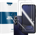 Galaxy S24 FE Tempered Glass Screen & Lens Protector 2+2 Pack HD Clear | [Ultrasonic Fingerprint Unlock] [Case Friendly] [Bubble-Free] by YEYEBF