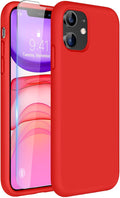 Miracase Silicone for iPhone 11 Phone Case, Red | Soft Anti-Scratch Microfiber Lining, Premium Silicone Cover Shockproof Drop Protection Phone Case for 11 by Miracase