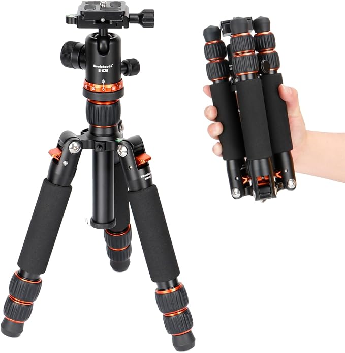 Koolehaoda Mini Tabletop Tripod with 360° Ball Head, Aluminum Portable | Compact Lightweight Desktop Camera Tripod Stand with Quick Release Plate, Adjustable Height for DSLR Video Camcorder Phone by Koolehaoda