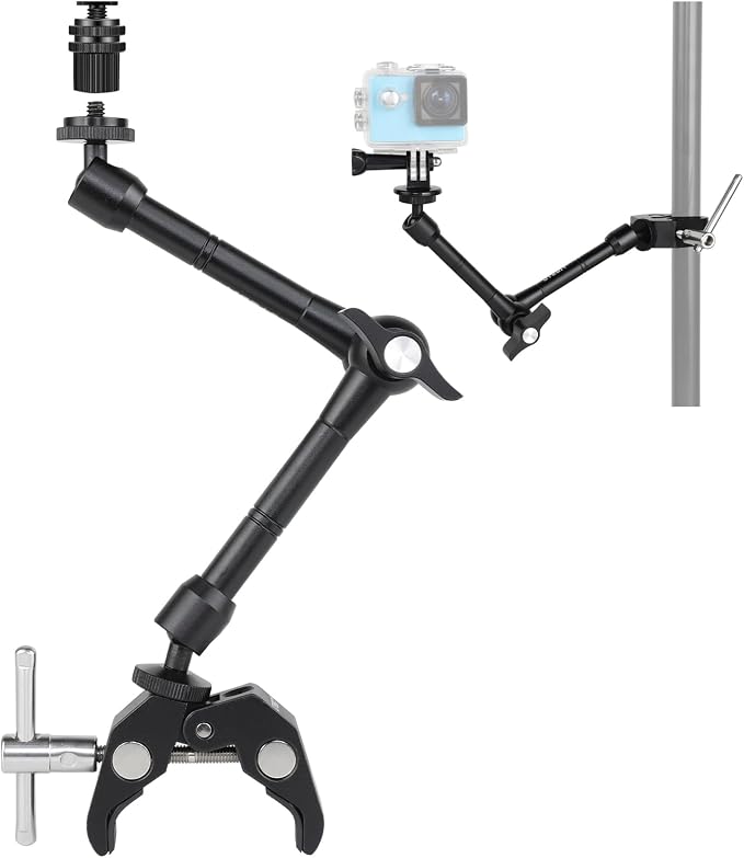 UTEBIT 11" Magic Arm Clamp with Super Clamp | ARRI 1/4" Thread, ARRI 3/8" Thread by UTEBIT