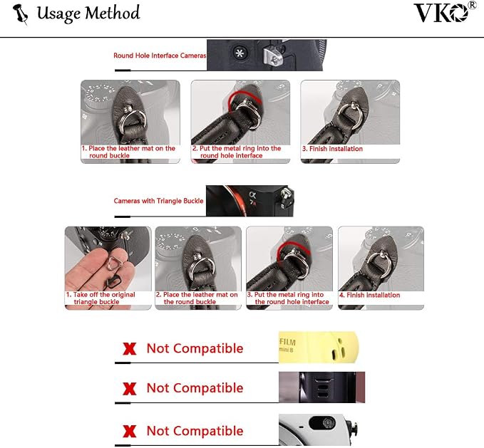 Vintage Camera Neck Strap,Nylon Rope Camera Shoulder Straps for Photographers Film DSLR - Image 2