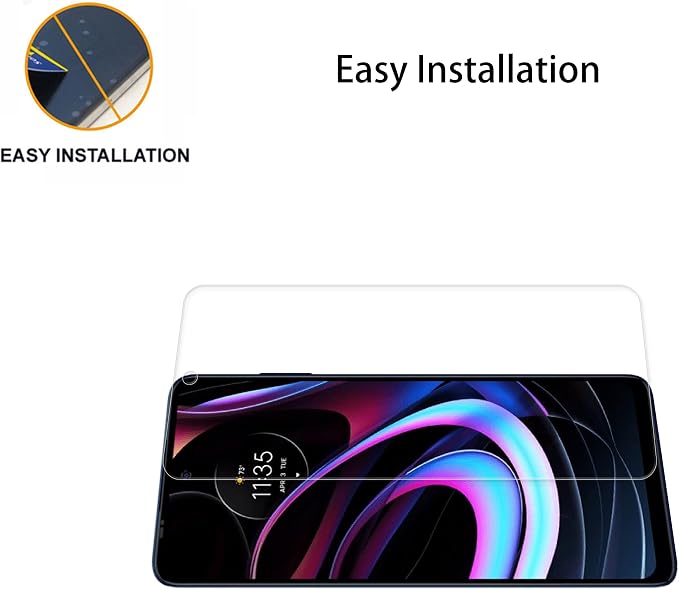 [2+2 Pack] Glass Screen Protector Compatible for Motorola Moto Edge 2021 / Moto Edge 5G UW 2021 Tempered Glass Camera Lens Protector - Image 2
