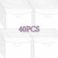 40Pieces Clear Stamp and Dies Storage Bags,Plastic Scrapbooking Storage Bags 7.5x5.5inch Die Storage Pockets Resealable Plastic Envelopes Pockets for with Label Stickers for Cutting Dies Stencil Craft by CYFUNDESIGN