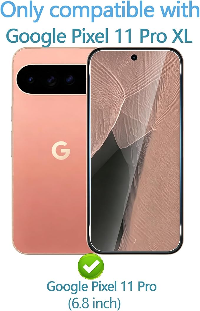 Anoowkoa 3 Pack Compatible for Google Pixel 11 Pro XL Screen Protector | with 3 Pack Camera Lens Screen Protector.9H Hardness Tempered Glass.Bubble-free.Anti-Scratch. - Image 9