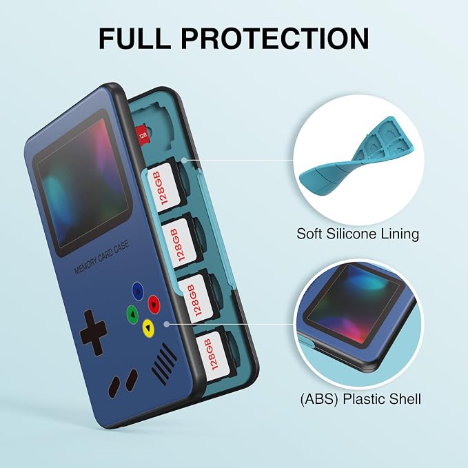 HEIYING SD Card Holder with 40 Precise Slots for SDXC SDHC Micro SD Cards | Portable SD Card Case, Hard ABS Shell with Soft Silicone Lining, Precise Card Slots,Magnetic Closure for Neat Storage - Image 4