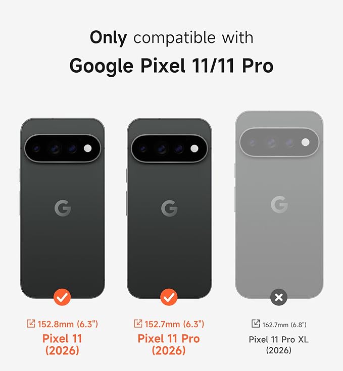 SURITCH for Google Pixel 11/11 Pro Phone Case, Compatible with MagSafe, Protective Cover with Camera Cover & Adjustable Metal Kickstand for Pixel 11/11 Pro 2026 -Dark Blue - Image 2