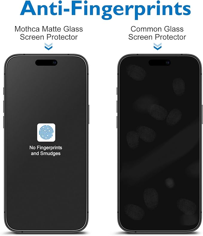 Mothca 2 Pack Matte Glass Screen Protector for iPhone 17 Pro Max[6.9 inch] + 2 Pack Camera Lens Protector, Anti-Glare & Anti-Fingerprint (Not Privacy Film) Tempered Glass, Bubble Free, Smooth as Silk - Image 2