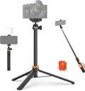 NEEWER BASICS 59"Selfie Stick Tripod Compatible with iPhone & DLSR Camera, Small Metal Compact Portable Travel Desk Stand with Remote Ball Head 2in1 Cell Phone Holder Mount for Video Recording Filming by Neewer